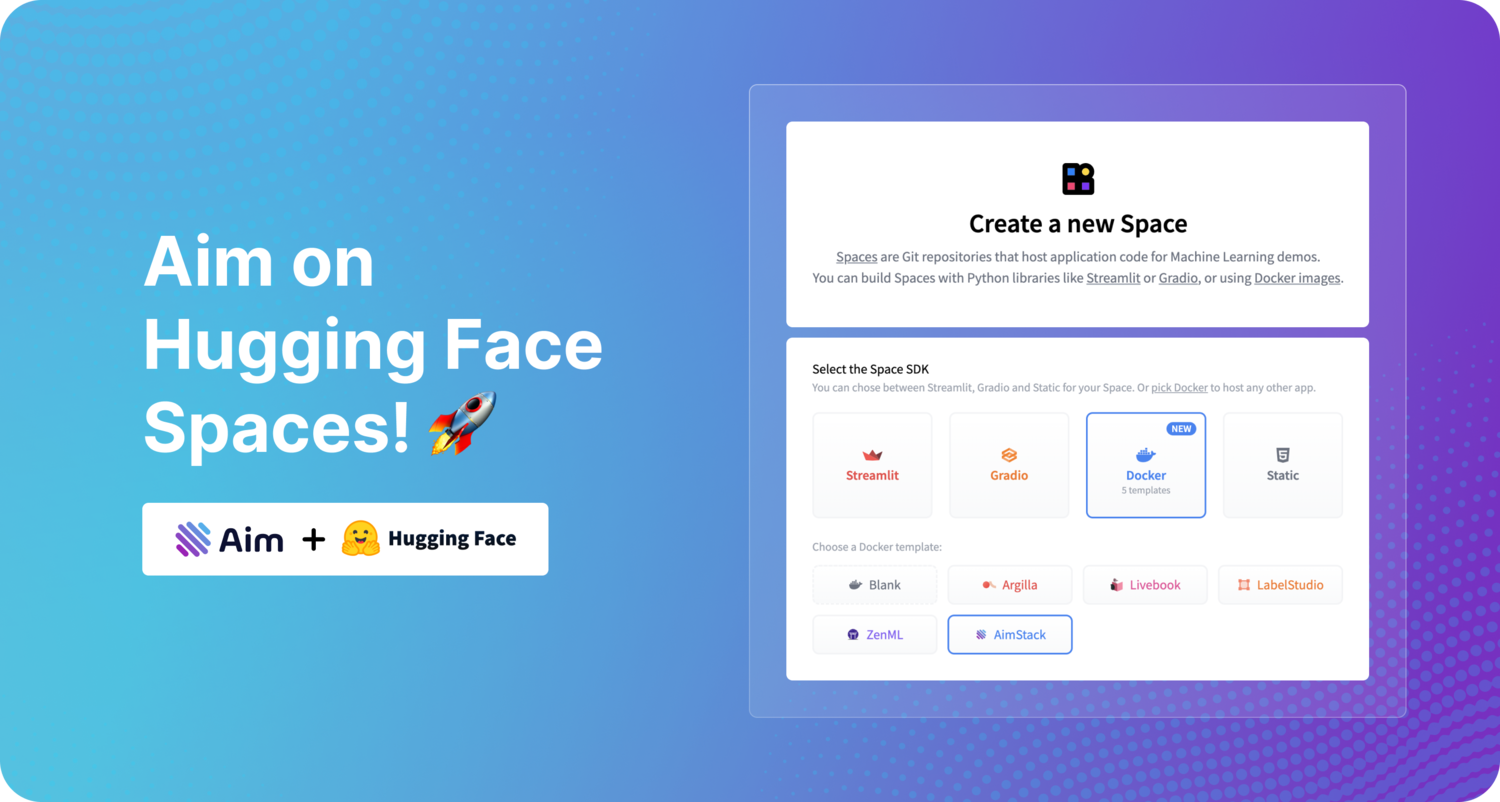 Launching Aim on Hugging Face Spaces